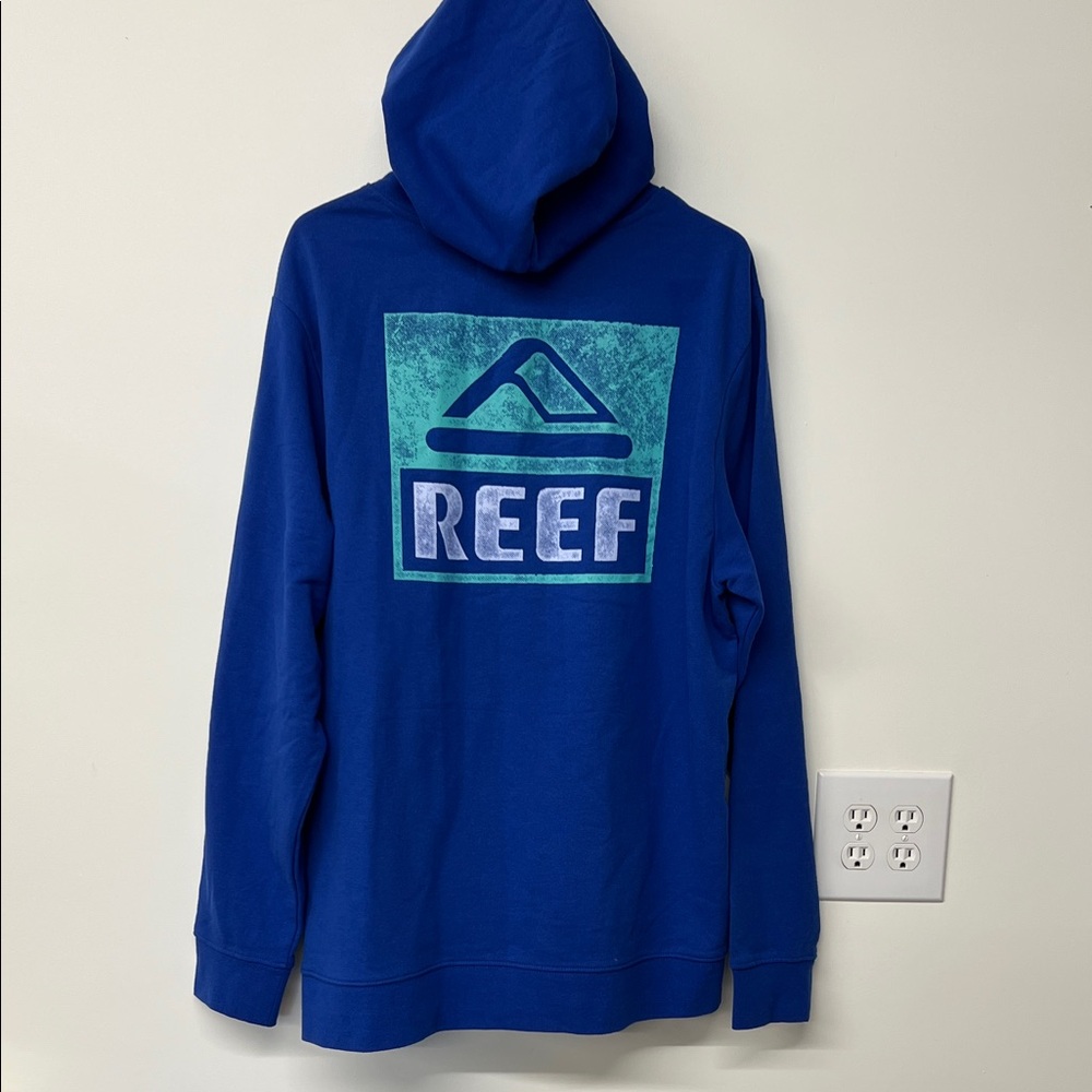 Reef Royal Blue Hoodie with Teal Logo